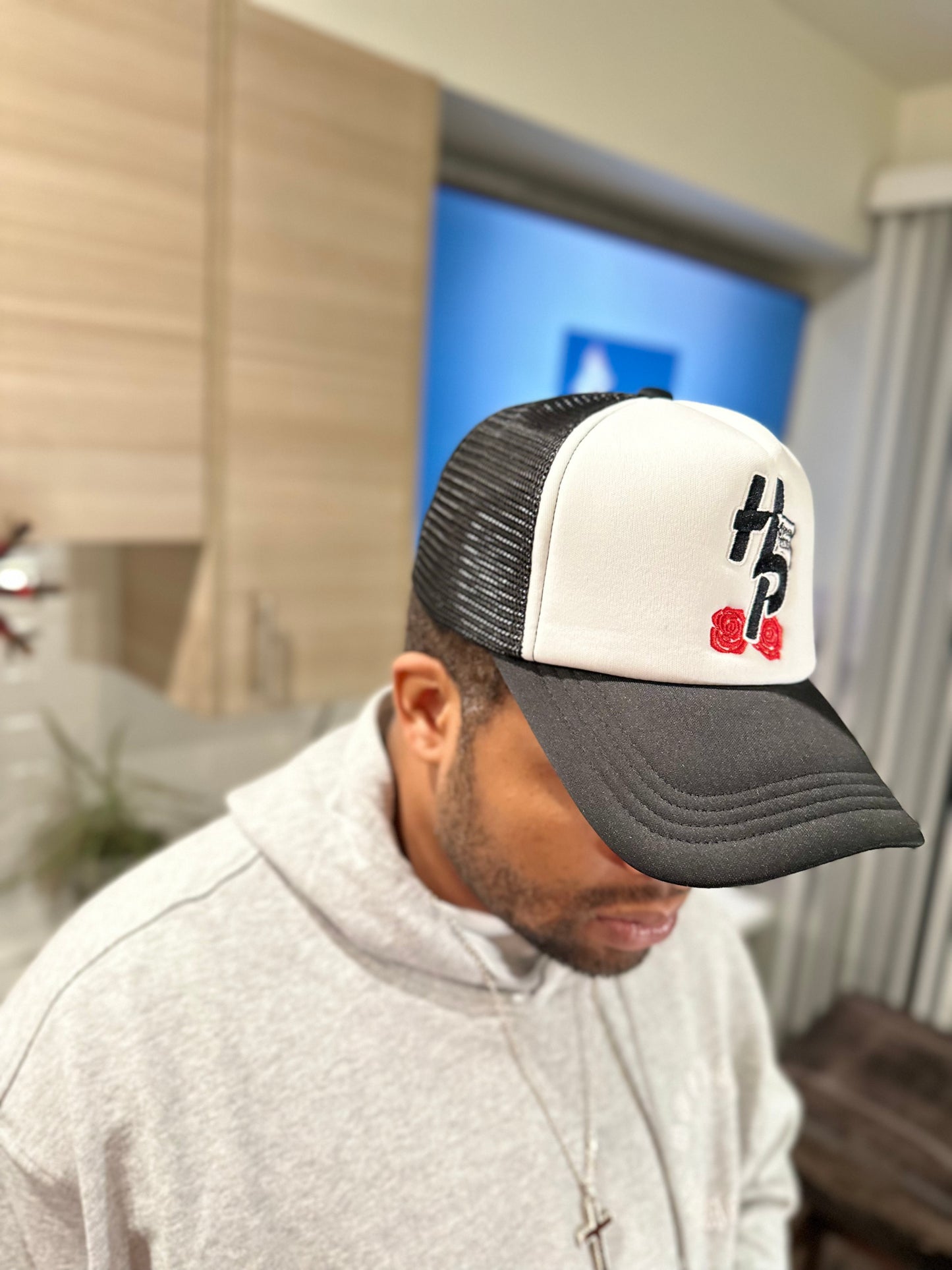 HP White Trucker Hat