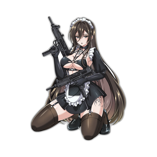 Dual Uzi Maid Sticker