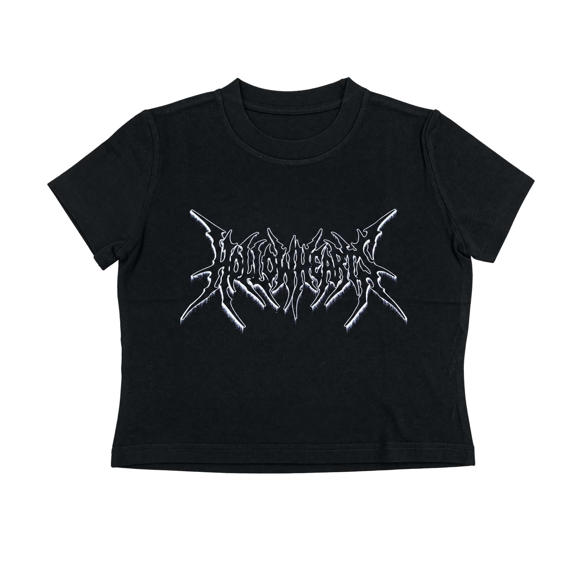 Metal Logo Crop Top (Black)