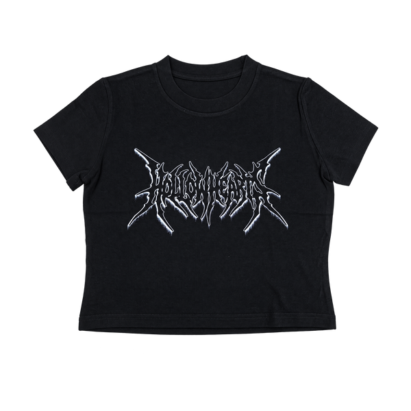 Metal Logo Crop Top (Black)