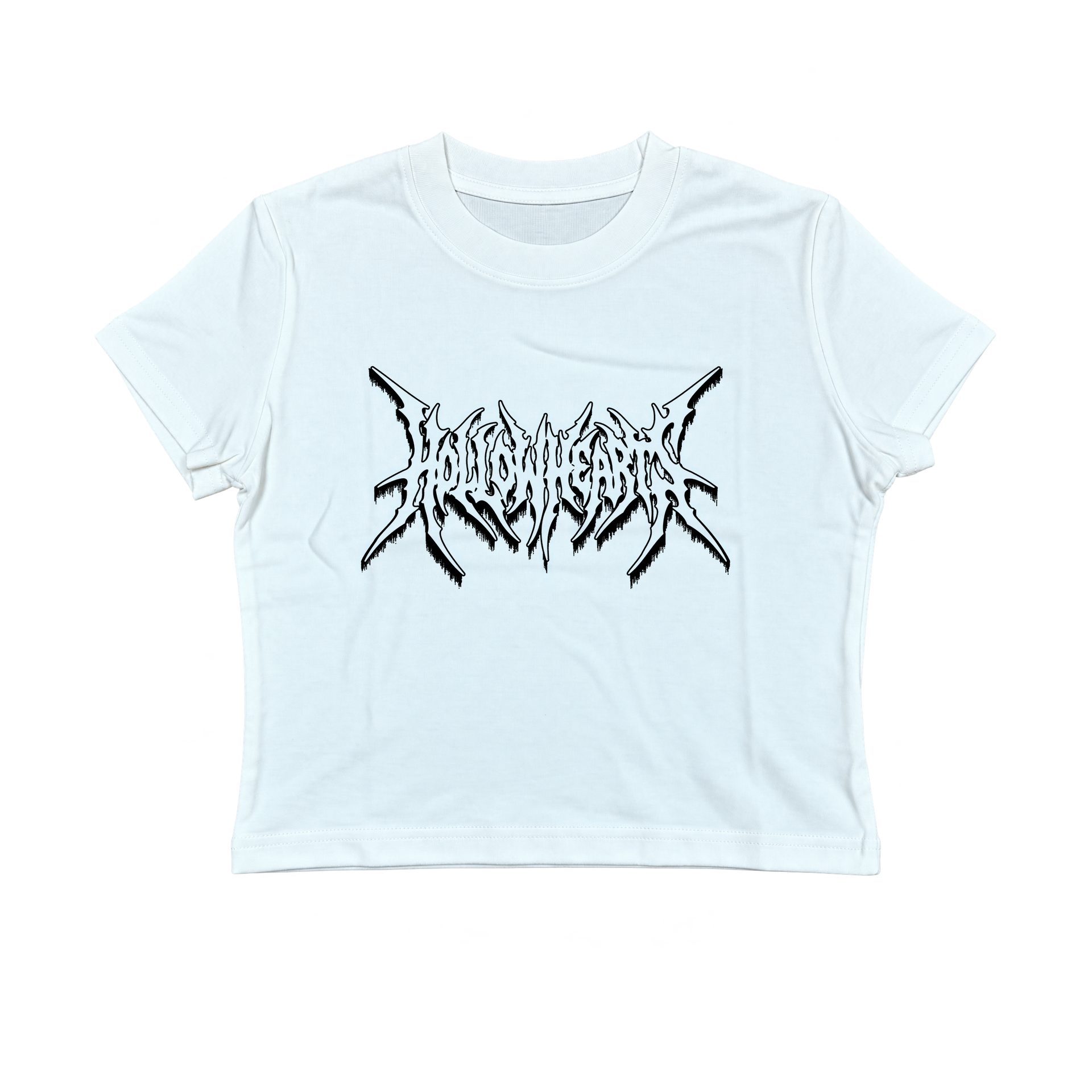 Metal Logo Crop Top (White)