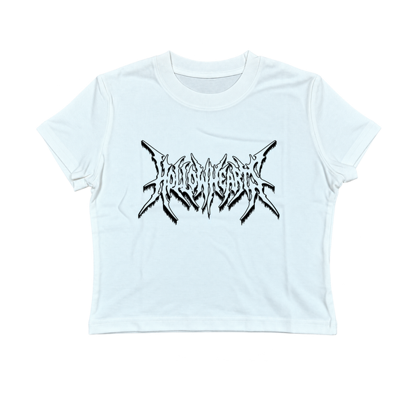 Metal Logo Crop Top (White)